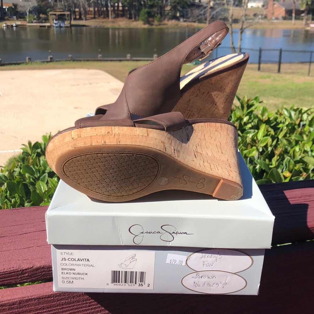 Jessica Simpson Wedges Size 9 1/2 medium width - Picture 2 of 6